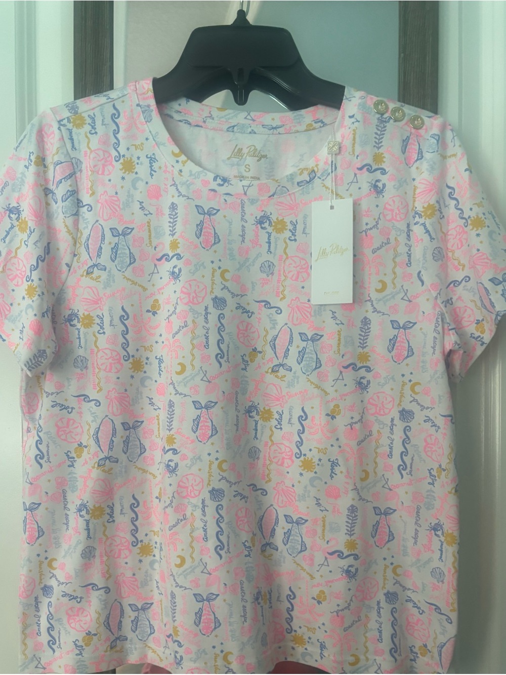 Lilly Pulitzer Pastel Pink Short-Sleeve Printed Tee - Picture 2 of 4